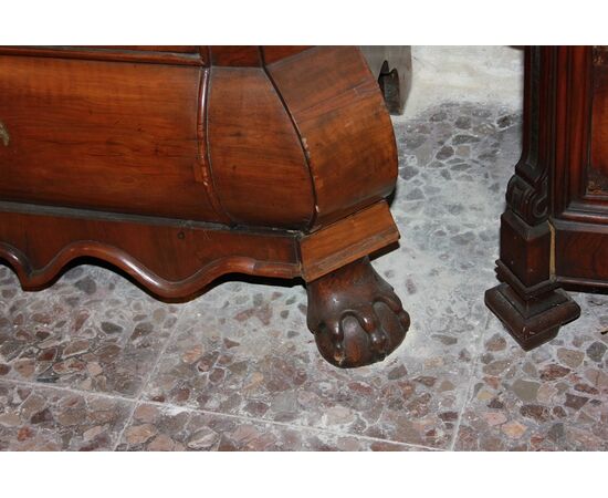 Trumeau Olandese del XVIII secolo stile Chippendale in legno di Noce