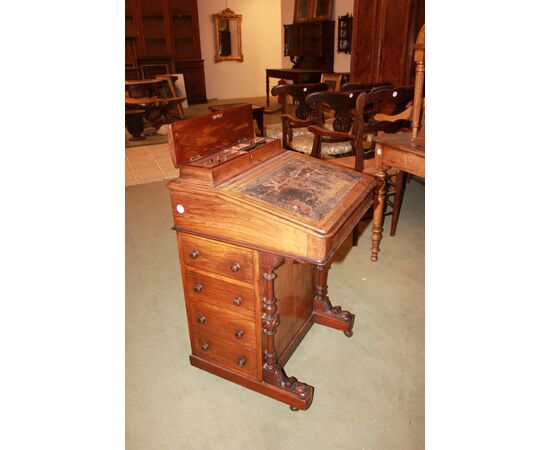 Davenport inglese del 1800 in legno di mogano