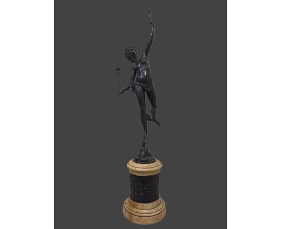 COPPIA DI SCULTURE IN BRONZO PATINATO 