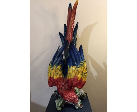 Large porcelain parrot, Tay, Giuseppe Tagliariol     