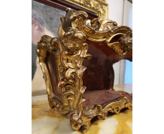 Case in gilded wood, epoch: XVIII century.     