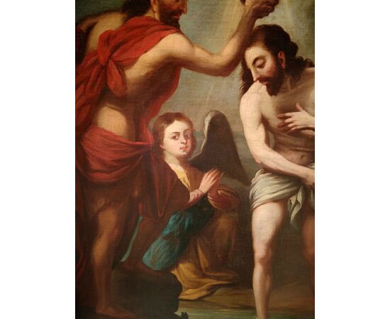 Oil painting on canvas, raff: Baptism of Christ: epoch: first half of the 700     