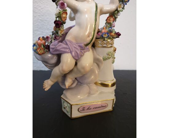 Cherubino in porcellana di MEISSEN