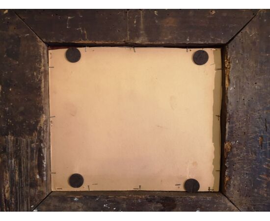 Oil painting on copper with beautiful coeval frame     