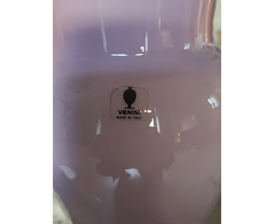 Vaso in vetro di colore rosa, Venini, 1980 Venini