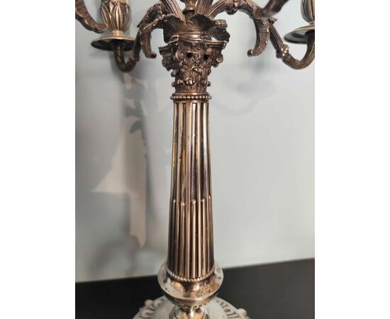 Bella Coppia di candelabri in argento