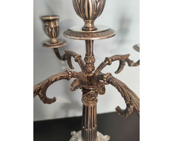 Bella Coppia di candelabri in argento