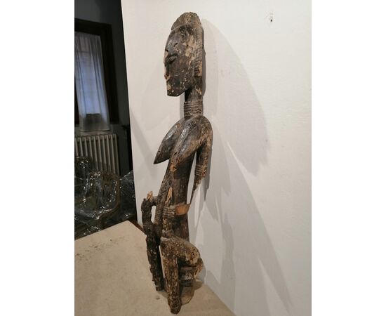 Scultura femminile lignea arte Bambara - Mali XIX secolo - mancanze