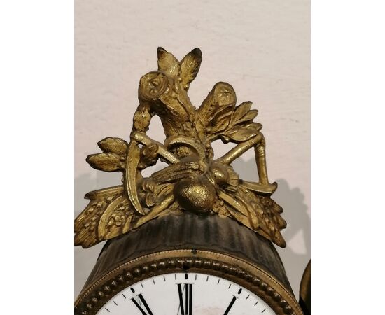 Orologio dell'800 in antimonio