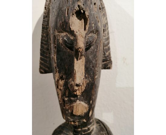 Scultura femminile lignea arte Bambara - Mali XIX secolo - mancanze