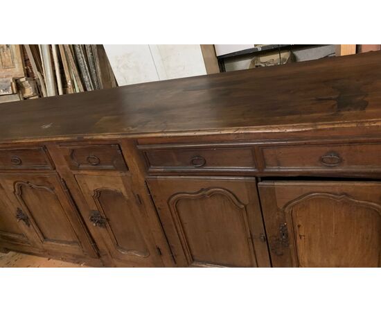  ARM223 - Credenza in legno di noce, misure cm L 266 x P 61 x H 92