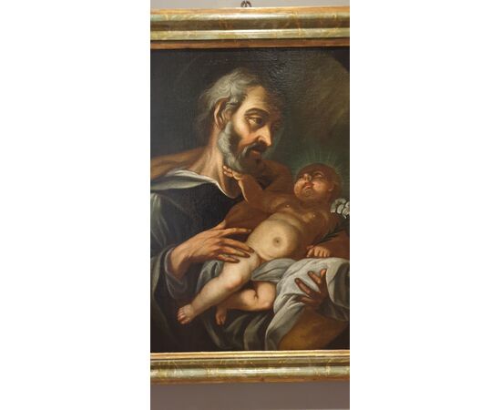 SAN GIUSEPPE OIL ON CANVAS WITH CHILD-VENETO     