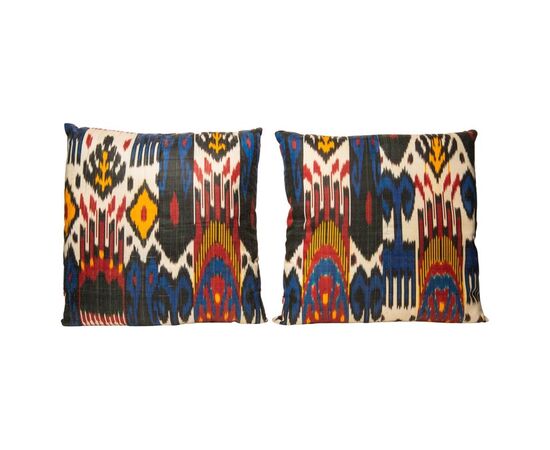 Set di 4 cuscini con "ikat" Uzbekistan - B/2005 -