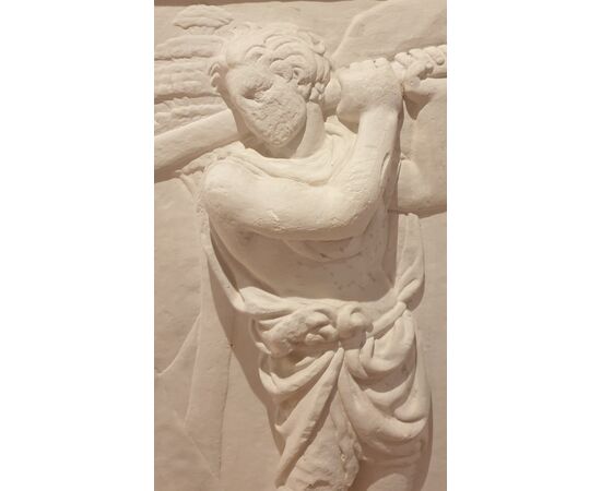 ART DECO HIGH RELIEF IN PLASTER CAIN AND ABEL     