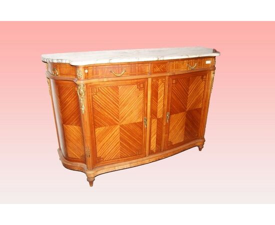 Credenza servante francese stile Transizione in citron wood del 1800