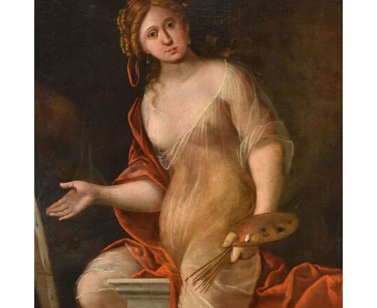 Ritratto di fanciulla come allegoria della pittura, Mattheus Terwesten (L'Aia, 1670 - 1757)