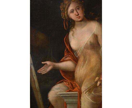 Ritratto di fanciulla come allegoria della pittura, Mattheus Terwesten (L'Aia, 1670 - 1757)