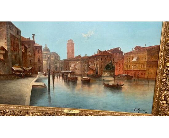 Dipinto raff. Venezia di Karl Kaufmann (1843 - 1905)