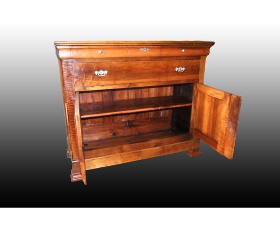 Grande credenza francese Luigi Filippo di inizio 1800 in legno di ciliegio rustica