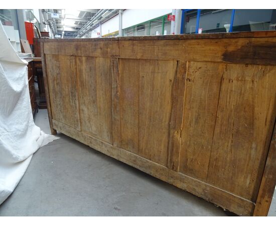 Credenza Impero in noce massello a 4 porte con bronzi 1820 Francia