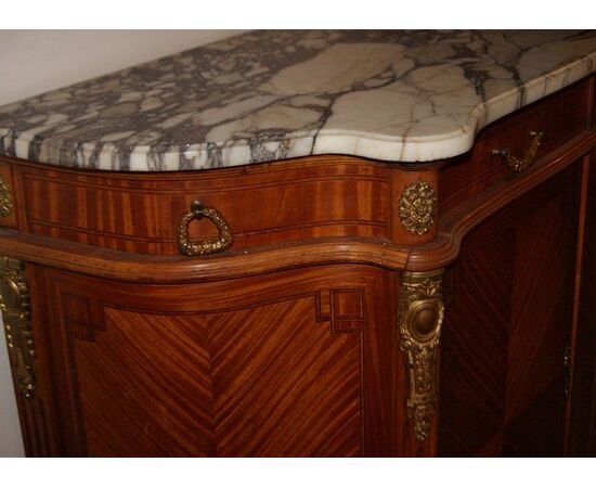 Credenza servante francese stile Transizione in citron wood del 1800