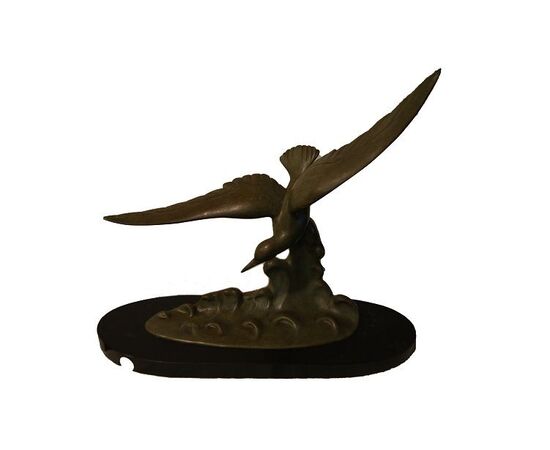 Scultura in bronzo art Decò "Albatros" di inizio 1900