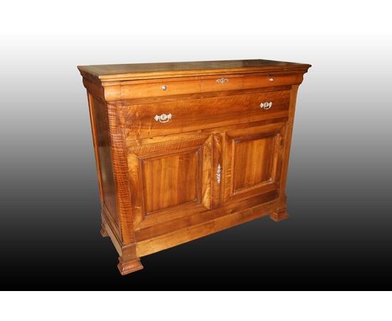 Grande credenza francese Luigi Filippo di inizio 1800 in legno di ciliegio rustica