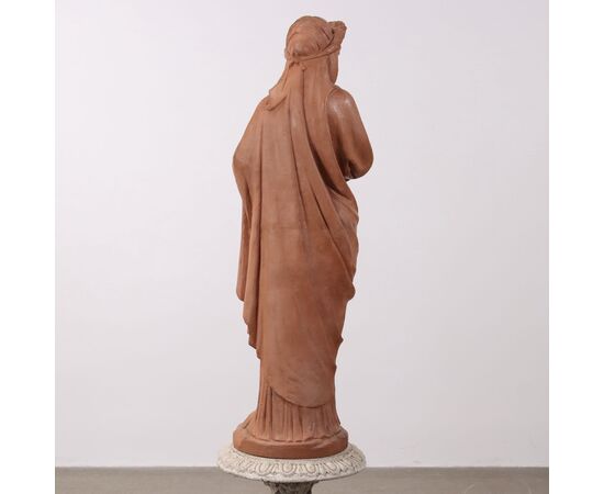 Statua Allegoria dell'Inverno Statua in Terracotta