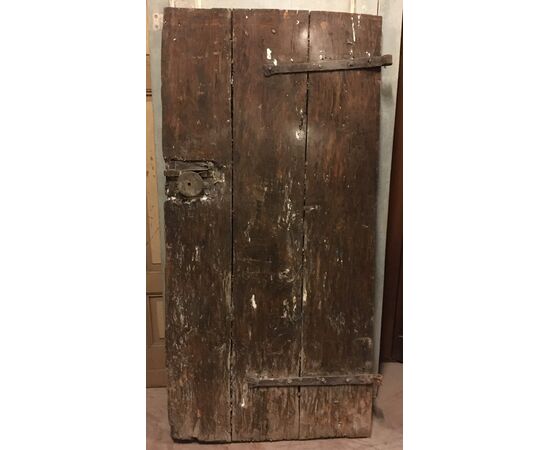  PTIR472 - Porta in legno, epoca '800, luce cm L 76 x H 179 