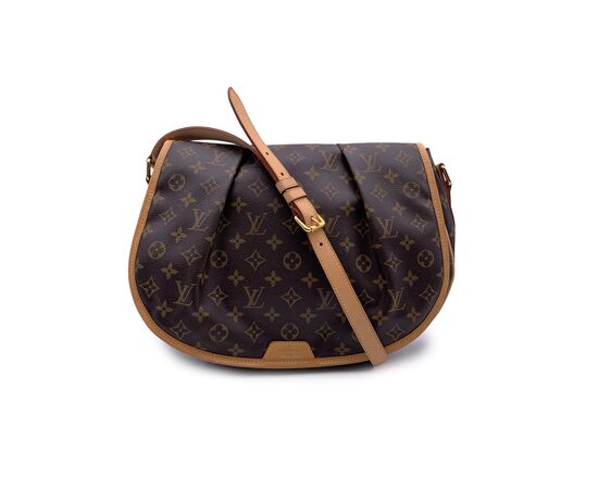 LOUIS VUITTON Borsa a Tracolla in Tela Col. Marrone Menilmontant M