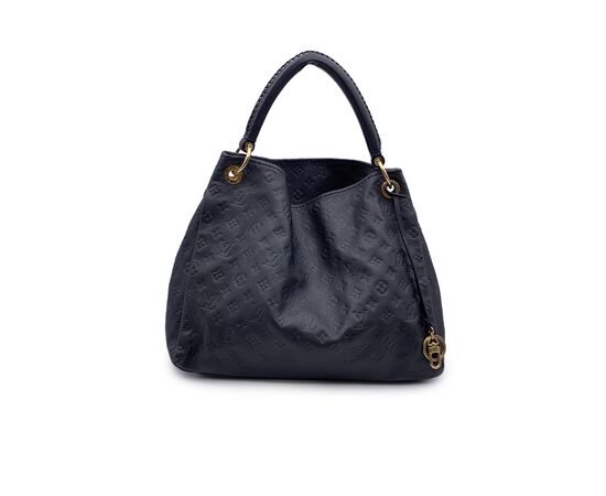 LOUIS VUITTON Borsa Shopper in Pelle Col. Blu Artsy M