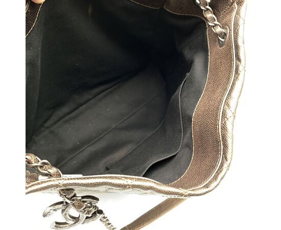 CHANEL Borsa Shopper Vintage in Pelle Col. Marrone Caviar Chic M