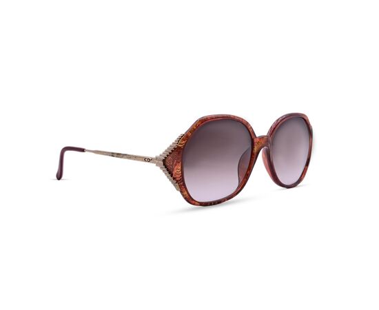 CHRISTIAN DIOR Occhiali da Sole Vintage in Acetato Col. Bordeaux 2527