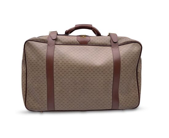 GUCCI Borsa da Viaggio Vintage in Tela Col. Marrone - L