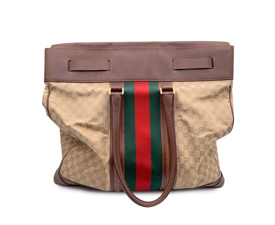 GUCCI Borsa da Viaggio in Tela Col. Beige L