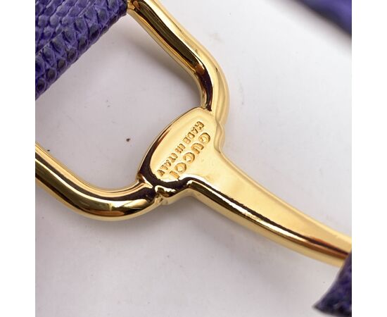 GUCCI Bracciale Vintage in Pelle Col. Viola