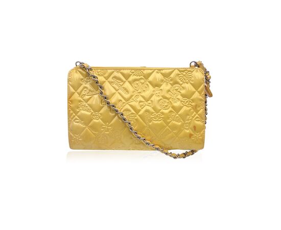 CHANEL Borsa a Tracolla in Pelle Lucida Col. Giallo Lucky Symbols S