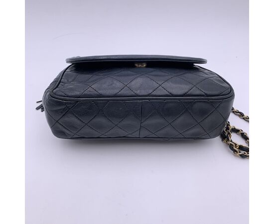 CHANEL Borsa a Tracolla Vintage in Pelle Col. Blu S