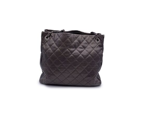 CHANEL Borsa Shopper Vintage in Pelle Col. Marrone Caviar Chic M