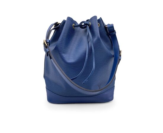 LOUIS VUITTON Borsa a Tracolla Vintage in Pelle Col. Blu Noe M