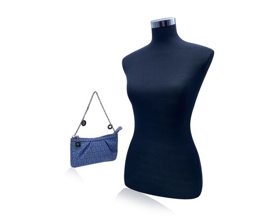 FENDI Borsa a Mano in Tela Col. Blu S