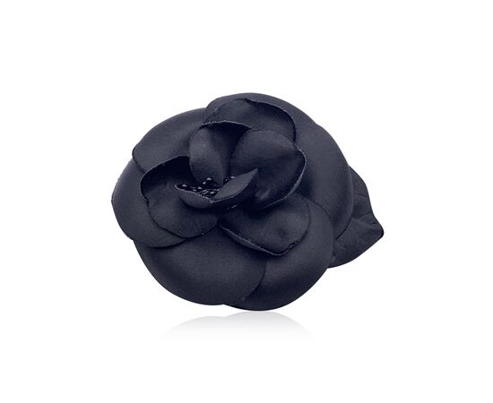 CHANEL Spilla Vintage in Tela Col. Nero Camellia