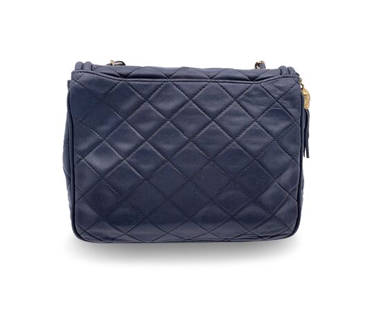 CHANEL Borsa a Tracolla Vintage in Pelle Col. Blu S