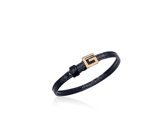 GUCCI Bracciale in Pelle Lucida Col. Nero