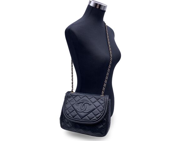 CHANEL Borsa a Tracolla Vintage in Pelle Col. Blu S