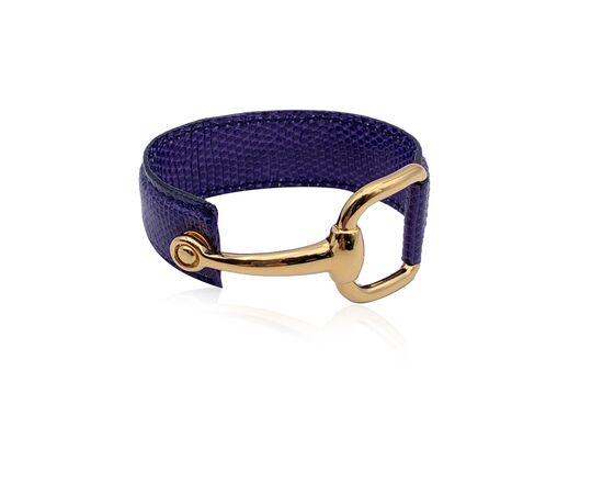 GUCCI Bracciale Vintage in Pelle Col. Viola