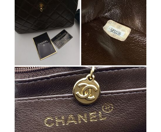 CHANEL Borsa a Tracolla Vintage in Pelle Col. Marrone S