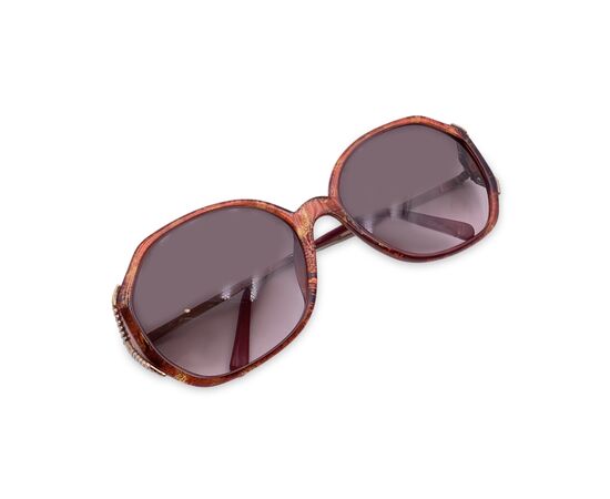 CHRISTIAN DIOR Occhiali da Sole Vintage in Acetato Col. Bordeaux 2527