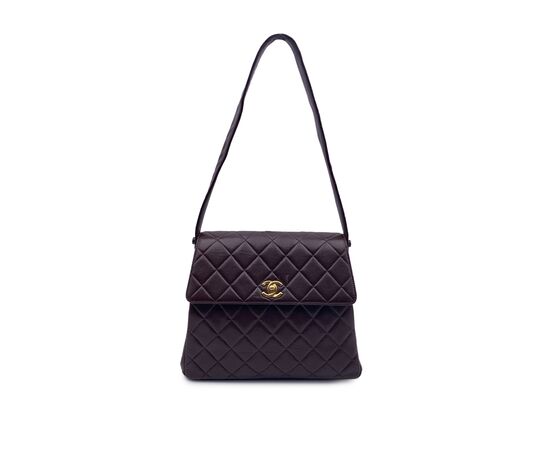 CHANEL Borsa a Tracolla Vintage in Pelle Col. Marrone S