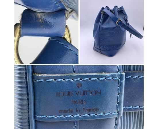 LOUIS VUITTON Borsa a Tracolla Vintage in Pelle Col. Blu Noe M